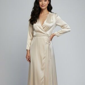Callipygian Cream Wrap Dress / NWT / Size 0 / MSRP $250